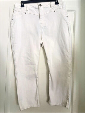 Frilli Exchange White Skinny Capri Jeans Waist 10 NWT